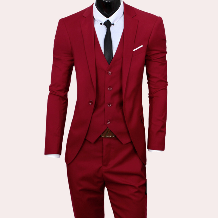 Slim Fit Herrenanzug Für Hochzeitsgäste | 3-teilig