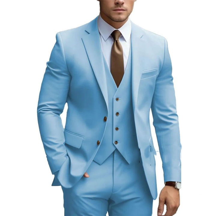 Slim Fit Hochzeitsgastanzug für Herren | Jacke, Weste und Hose