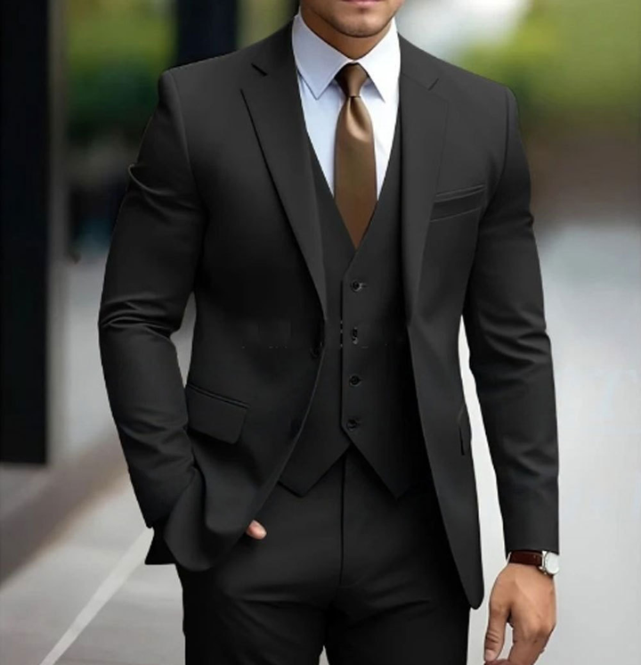 Slim Fit Hochzeitsgastanzug für Herren | Jacke, Weste und Hose
