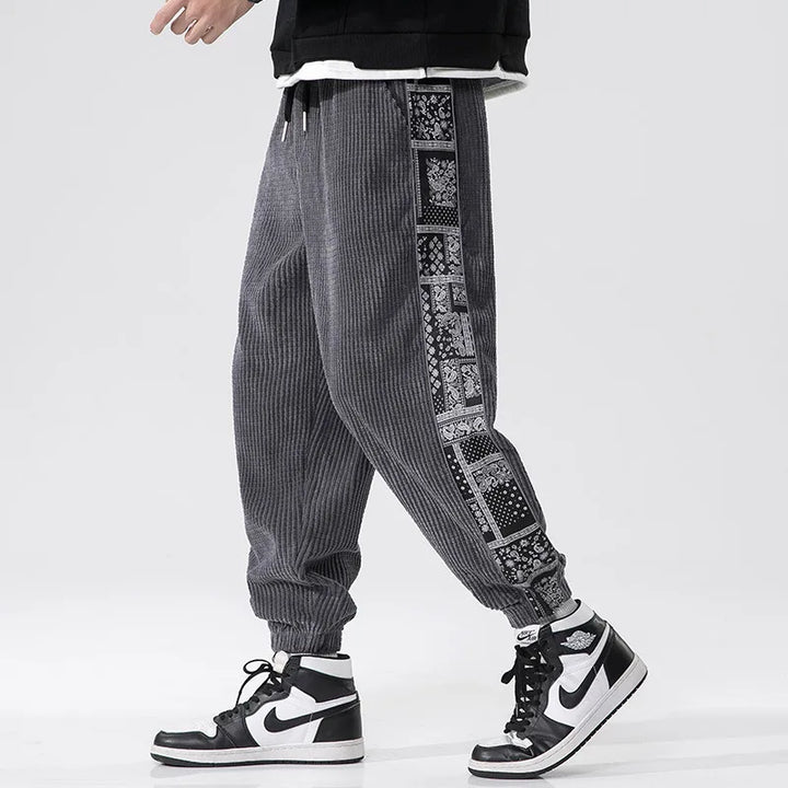Herren Lässig Cordhose | mit Stylischem Seitendruck