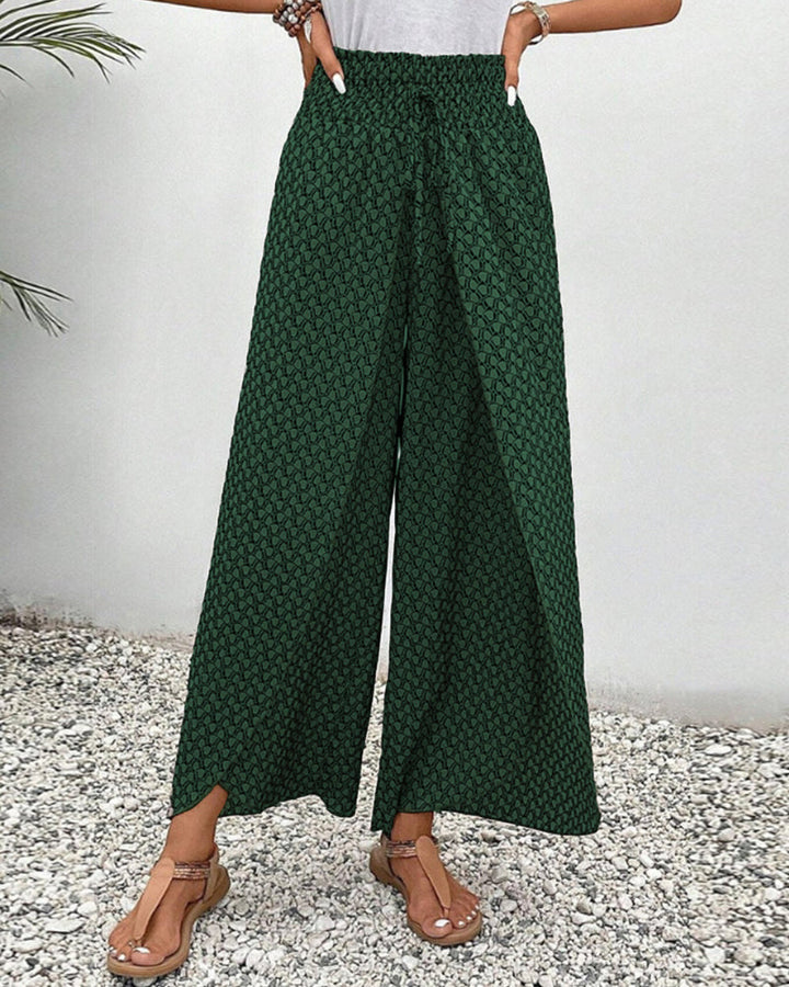 Sommerhose Mit Hoher Taille Für Damen | Geometrischer Druck