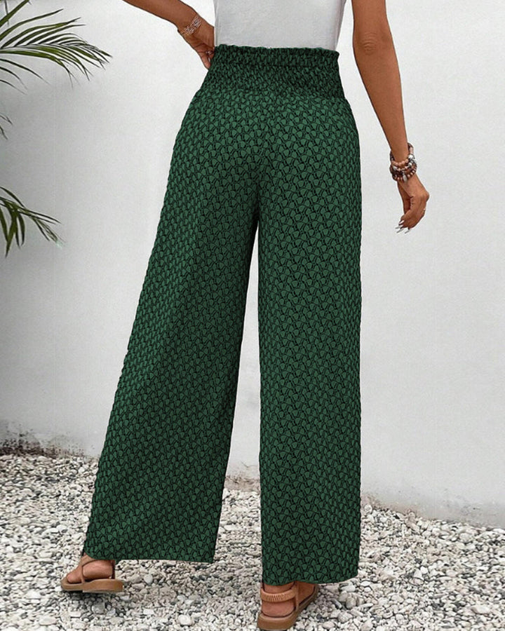Sommerhose Mit Hoher Taille Für Damen | Geometrischer Druck