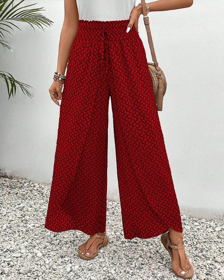 Sommerhose Mit Hoher Taille Für Damen | Geometrischer Druck