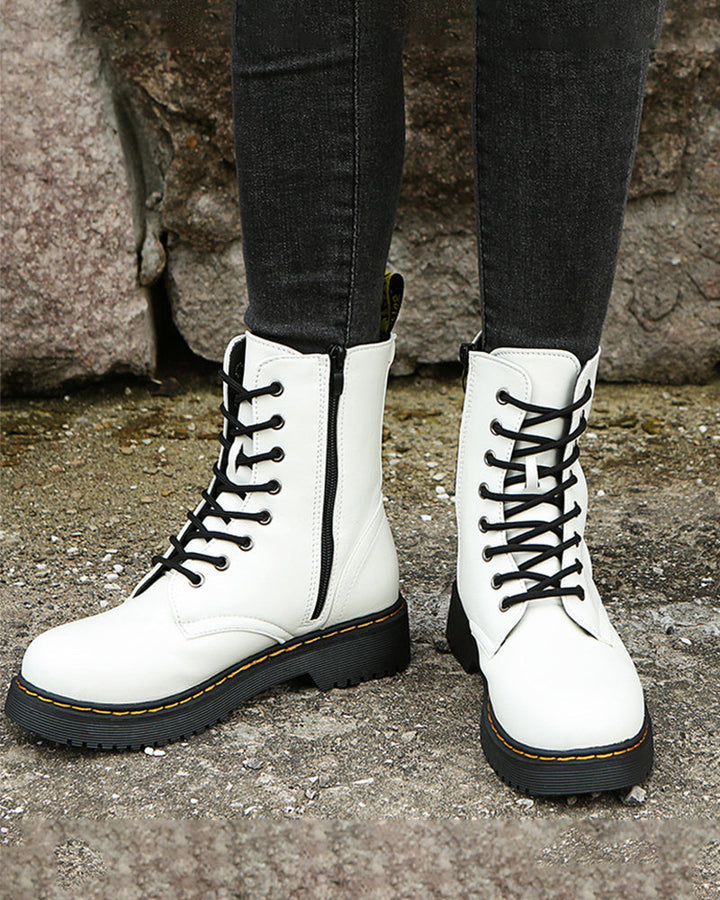 Hohe Schnürstiefel Für Damen | Reissverschluss