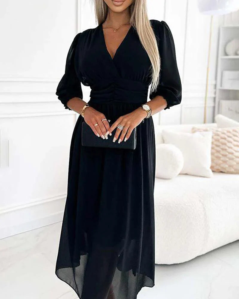 Schickes Damen Sommerkleid | Puffärmel