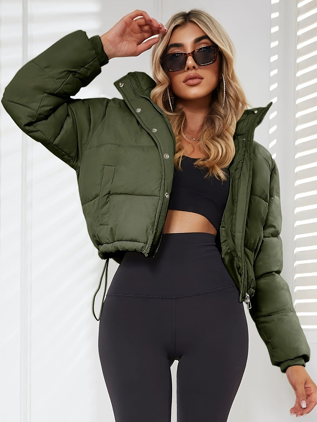 Damen Übergangsjacke mit Kapuze | Kurz