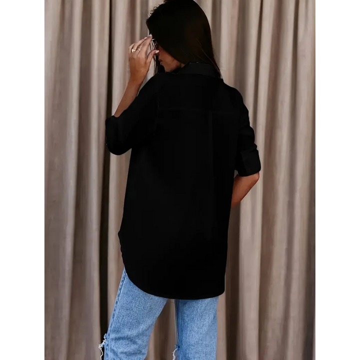 Damen Sommer Langarm Bluse | Lässig