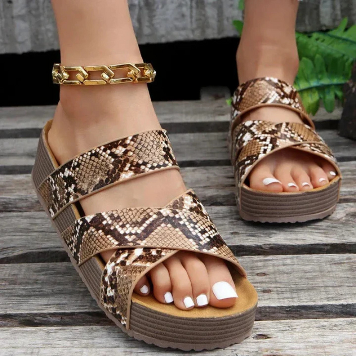 Orthopädische Sandalen Mit Geflochtenem Riemen Für Damen | Komfortabel