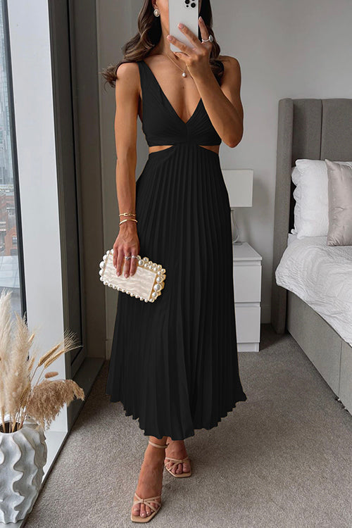 Elegantes Plissee Abendkleid Für Damen | Midi