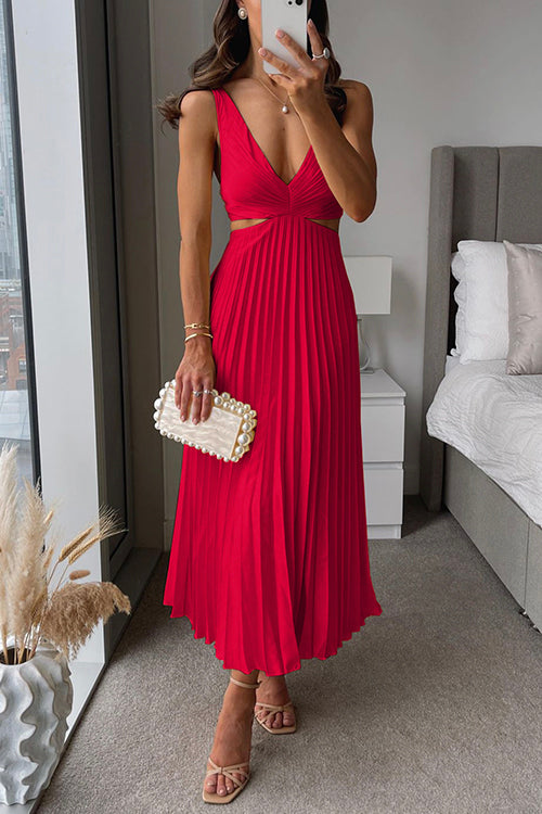 Elegantes Plissee Abendkleid Für Damen | Midi