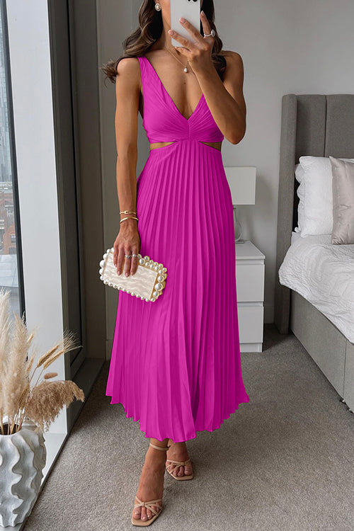 Elegantes Plissee Abendkleid Für Damen | Midi