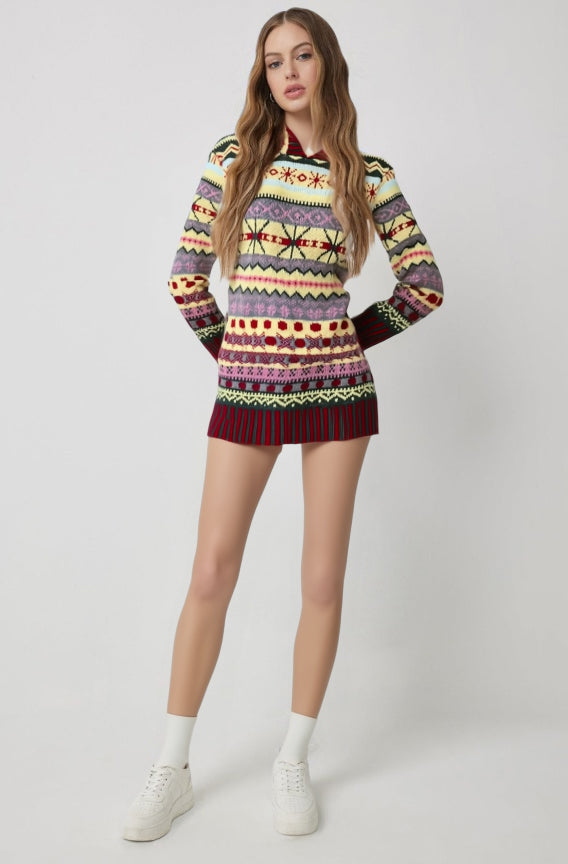 Damen Norweger Grobstrickpullover | Winter