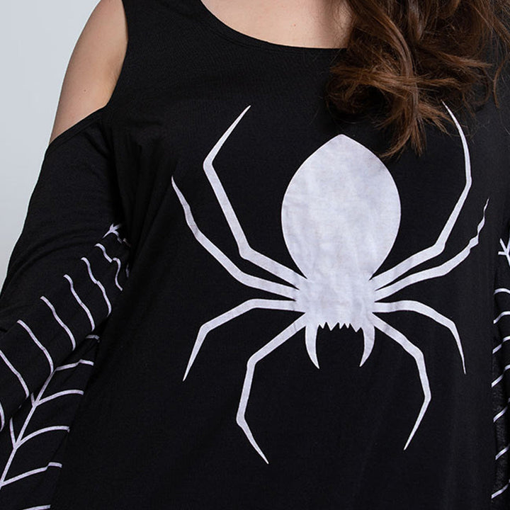 Spinnen Druck Halloween Kostum Kleid | Mini