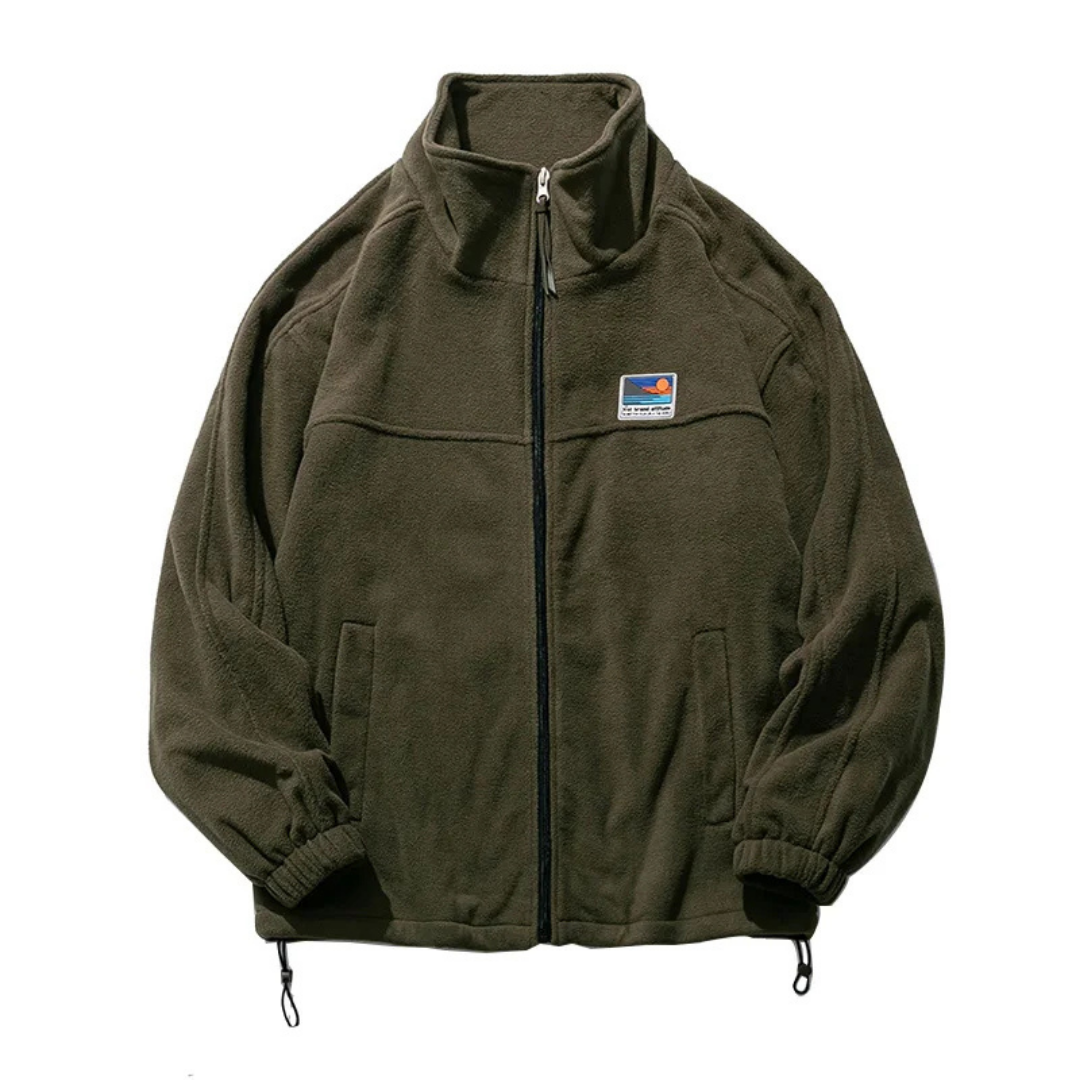 Herren Outdoor Zip Down Mock Neck Jacke | Warme
