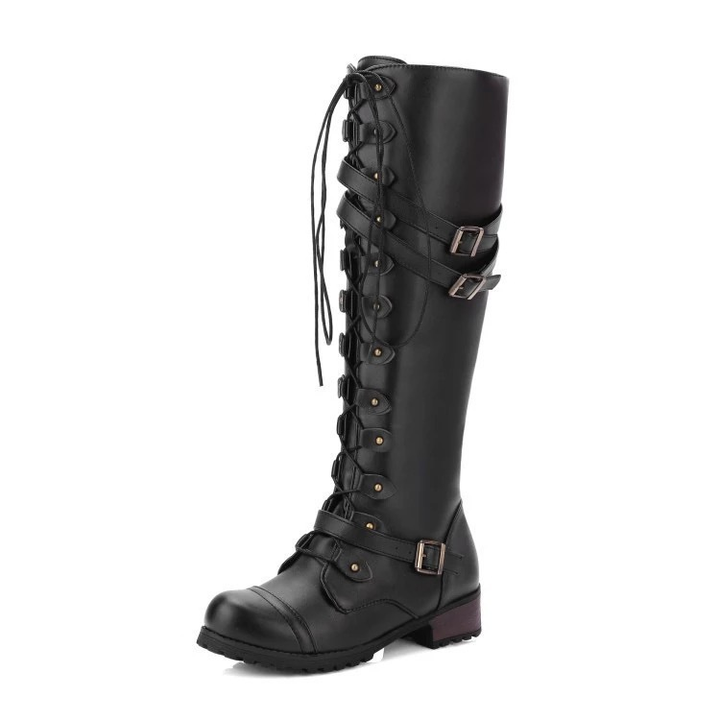 Damen Schnürstiefel mit Schnallendetails | Lässig