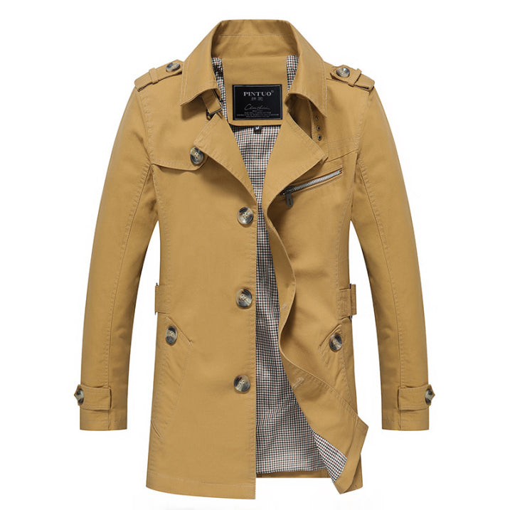 Wasserdichter Trenchcoat Für Herren | Zweireihig