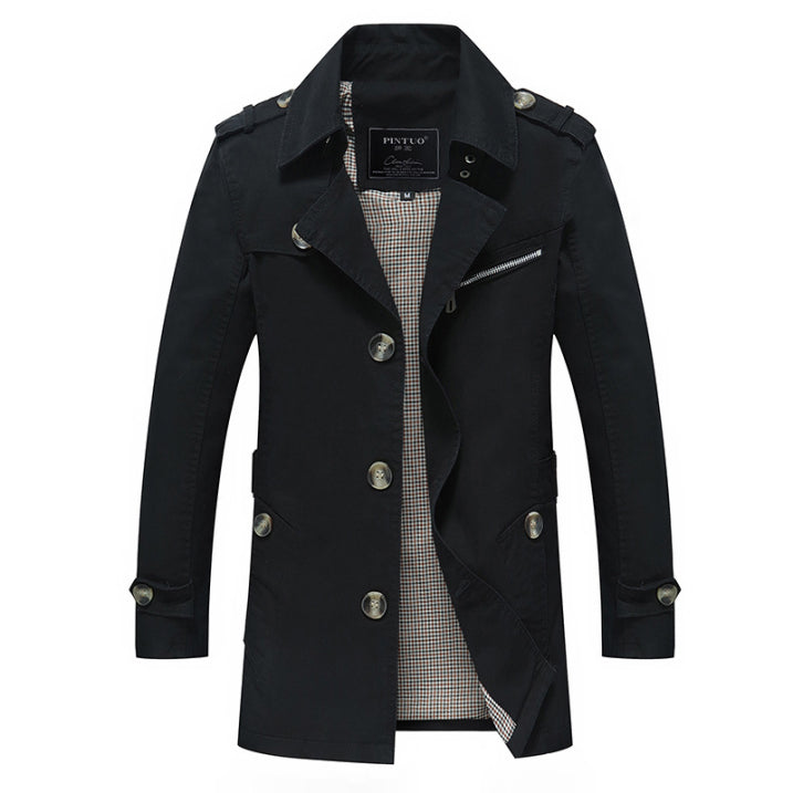Wasserdichter Trenchcoat Für Herren | Zweireihig