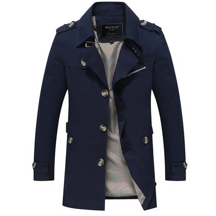 Wasserdichter Trenchcoat Für Herren | Zweireihig