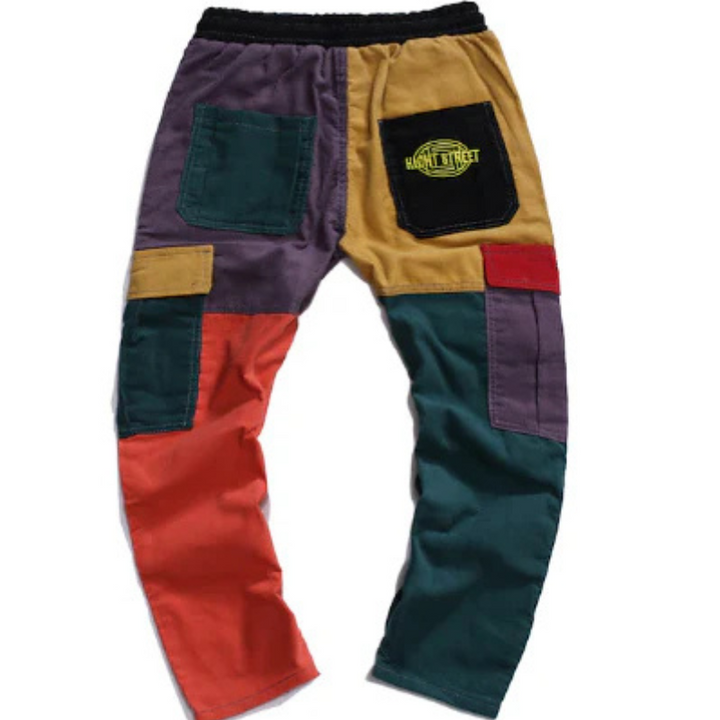 Mehrfarbige Cargohose Aus Cord Für Herren | Kordelzug