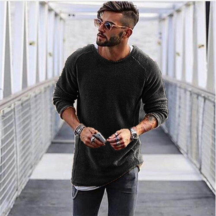 Langärmliger Strickpullover Für Herren | Warm