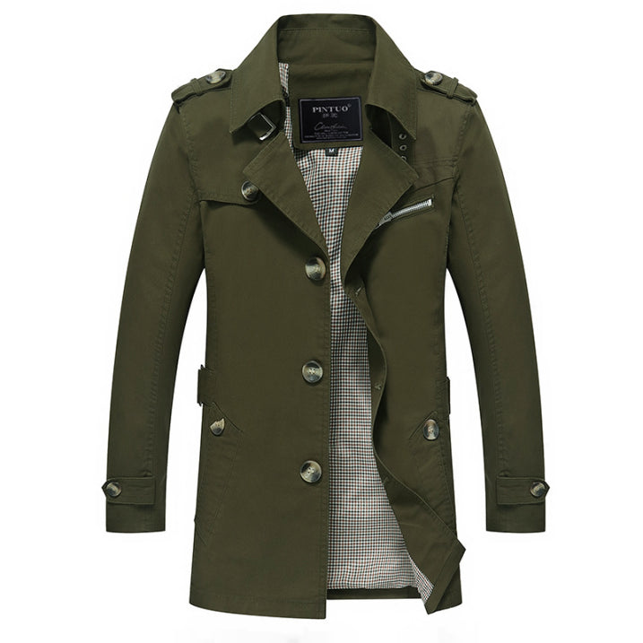 Wasserdichter Trenchcoat Für Herren | Zweireihig