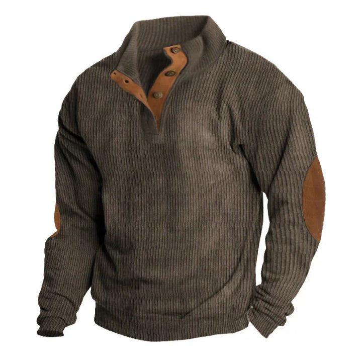 Cordpullover Mit Halben Knöpfen Für Herren | Warm