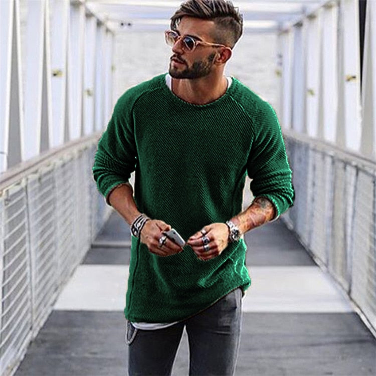 Langärmliger Strickpullover Für Herren | Warm