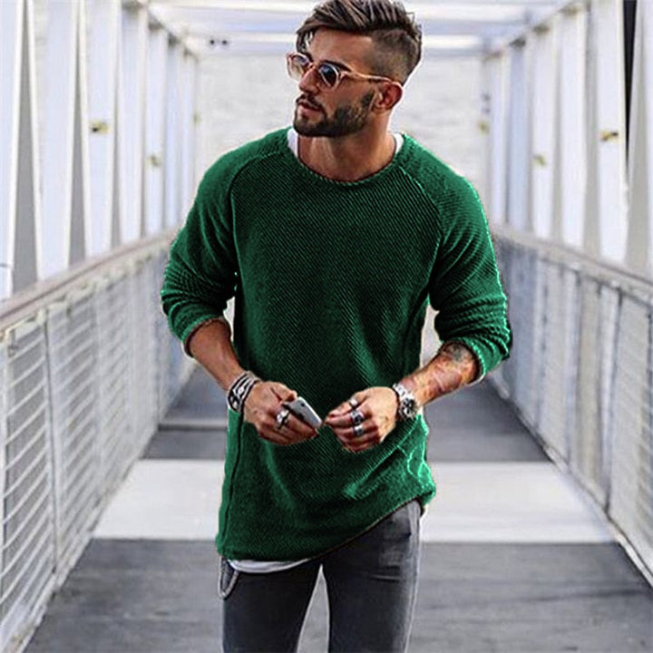 Langärmliger Strickpullover Für Herren | Warm