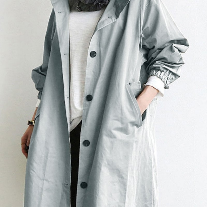 Langer Wasserdichter Trenchcoat Für Damen | Winter