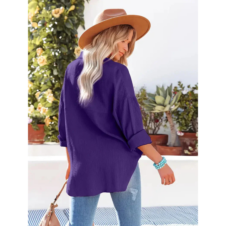 Langärmliges Freizeithemd Für Damen | Button Down