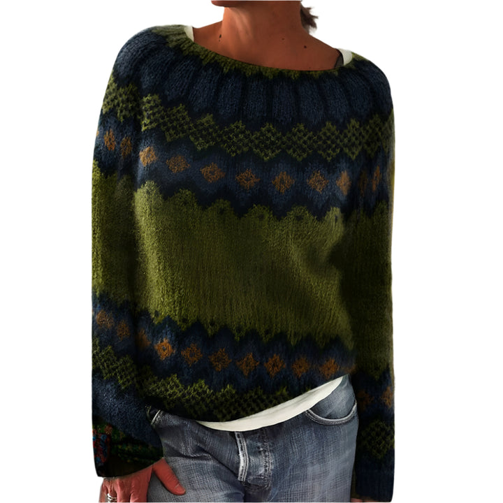 Warm Anliegender Vintage Pullover Für Damen | Gestrickt