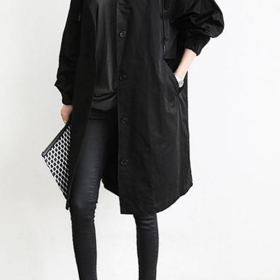 Langer Wasserdichter Trenchcoat Für Damen | Winter