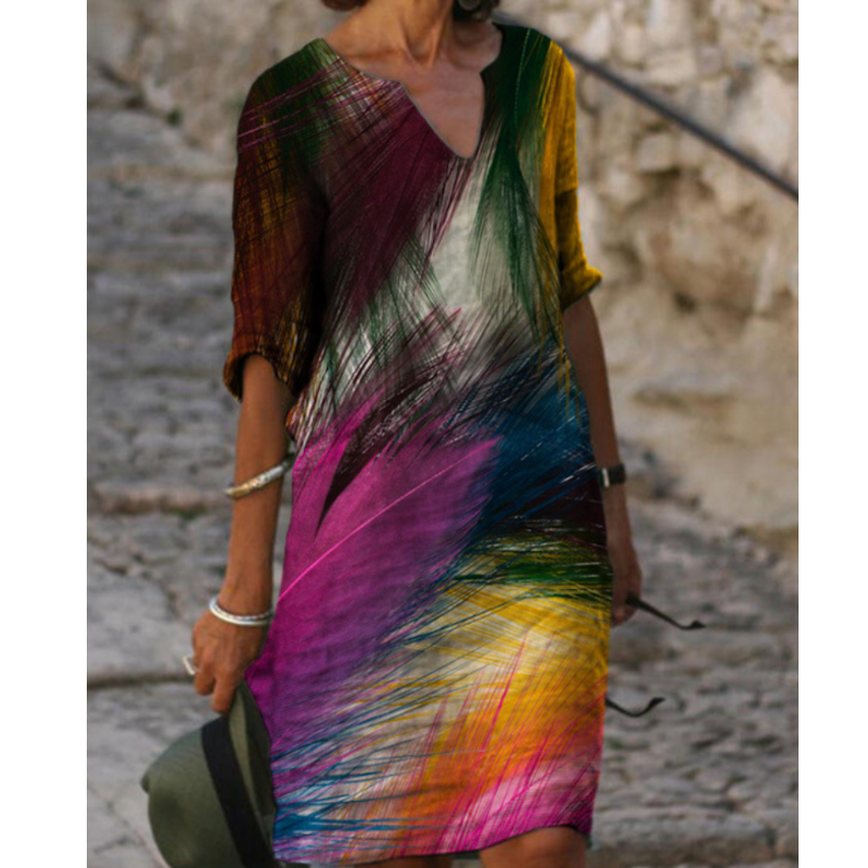 Sommerkleid Mit Halblangen Ärmeln Für Damen | Mini