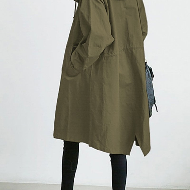Langer Wasserdichter Trenchcoat Für Damen | Winter