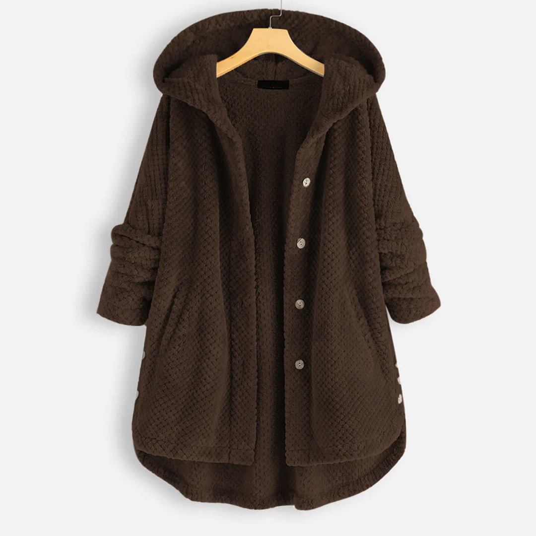 Button Down Jacke Mit Kapuze Für Damen | Warm