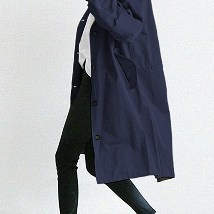 Langer Wasserdichter Trenchcoat Für Damen | Winter