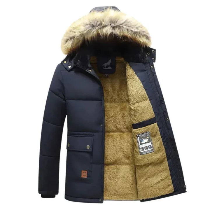 Winterparka Mit Reißverschluss Und Kapuze Für Herren | Warm