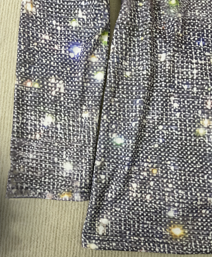 Elaina | Damen Glitzernde Glitzer Bluse | Langarm