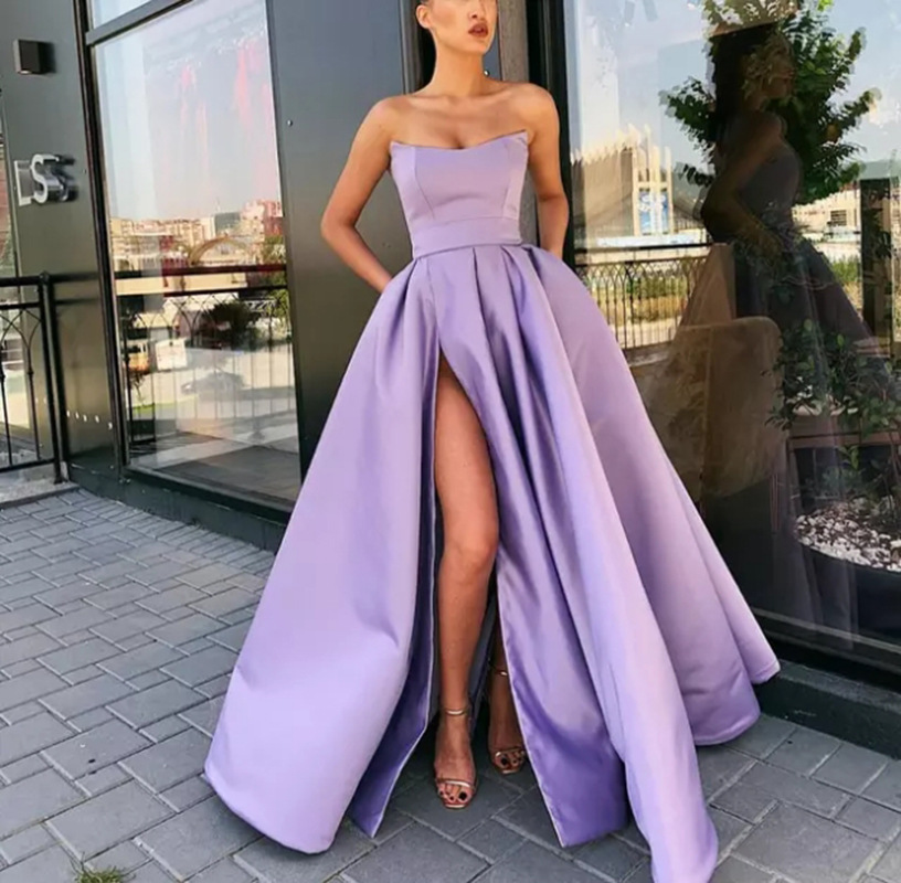 Trägerloses Elegantes Damen Ballkleid | Maxi