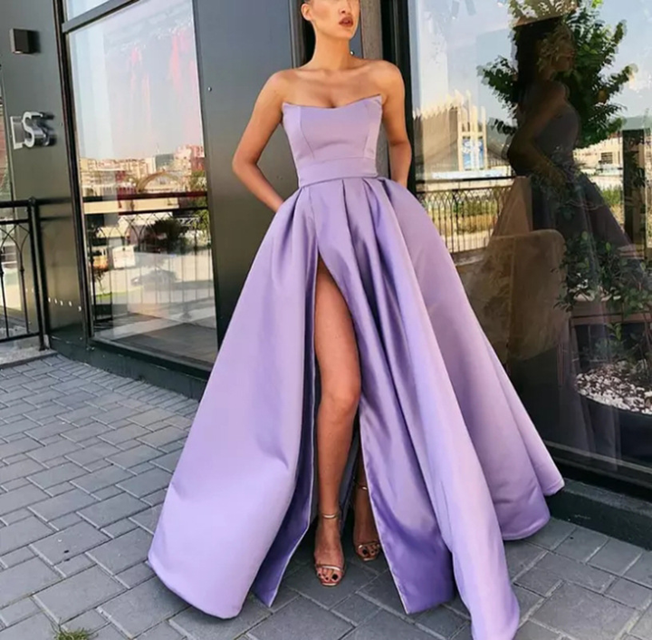 Trägerloses Elegantes Damen Ballkleid | Maxi