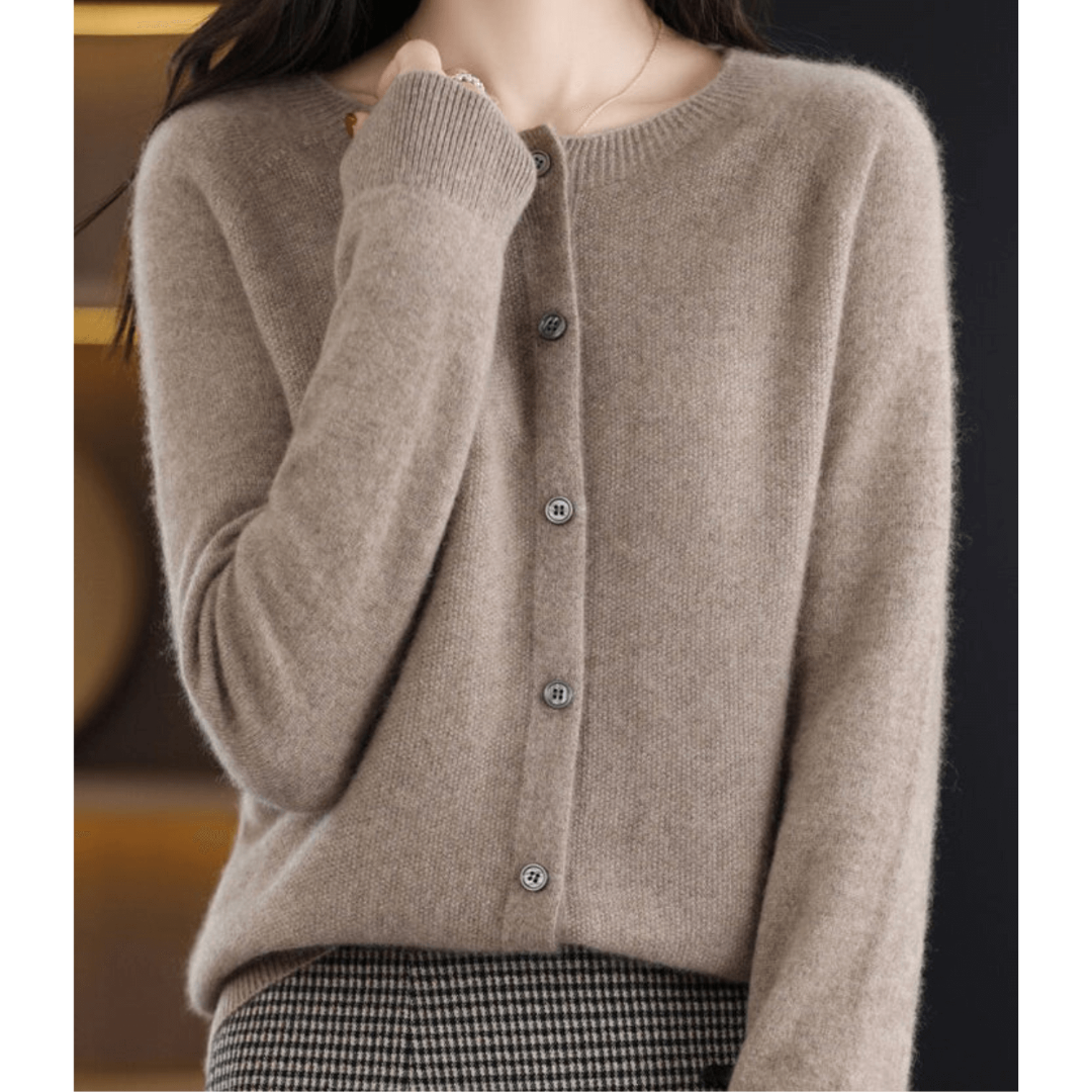 Damen Weicher Button Down Strickjacke | Warm