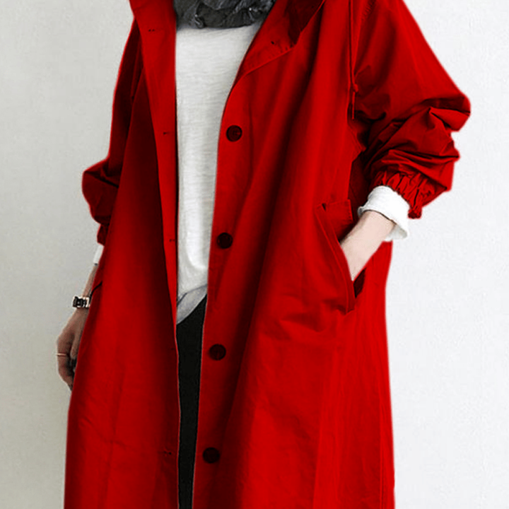Langer Wasserdichter Trenchcoat Für Damen | Winter