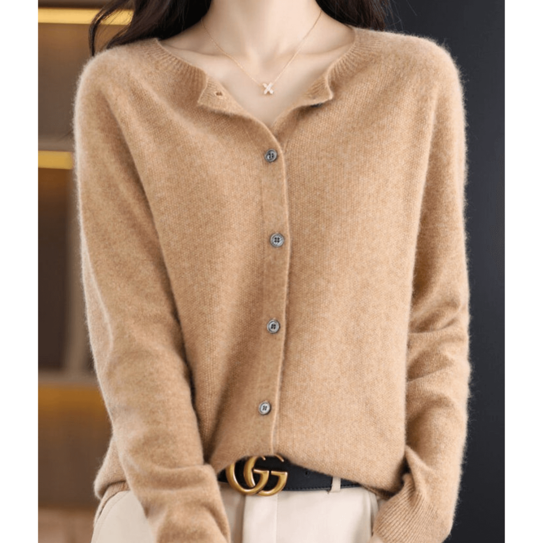 Damen Weicher Button Down Strickjacke | Warm