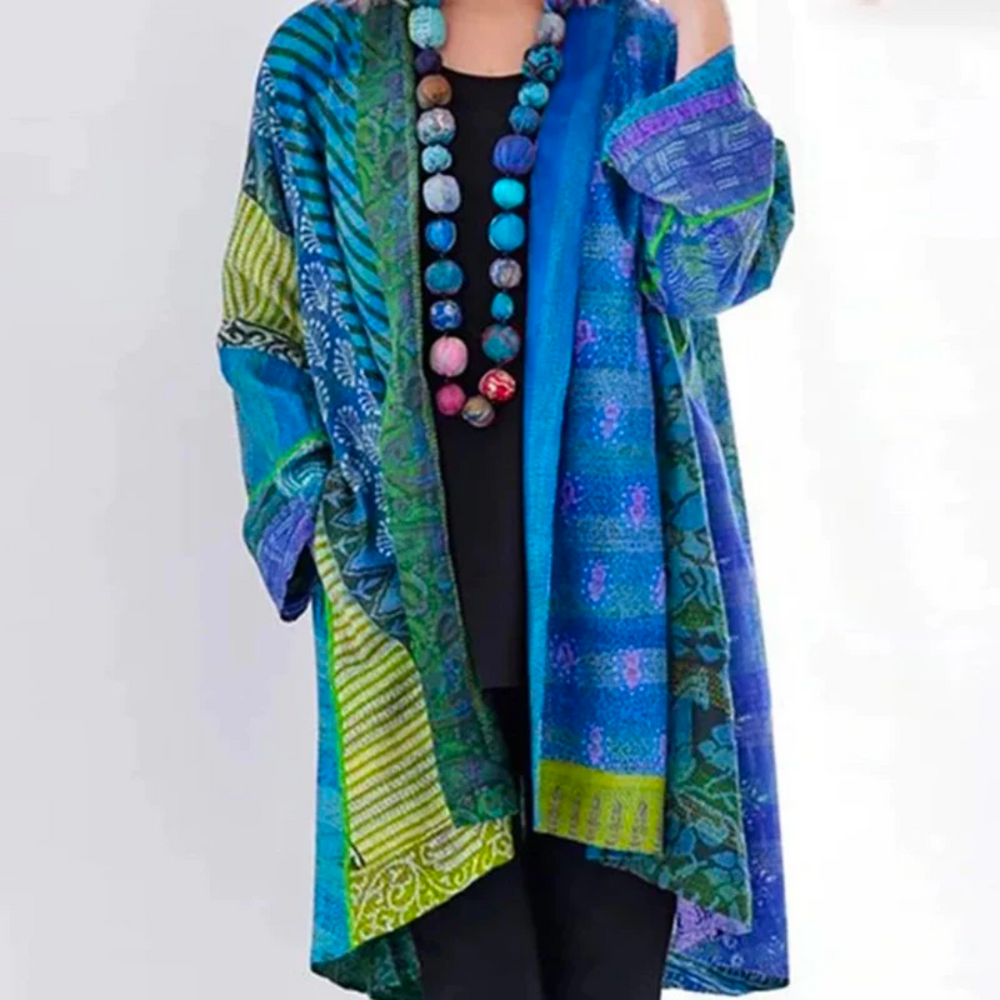 Damen Jahrgang Mehrfarbig Strickjacke | Lässig
