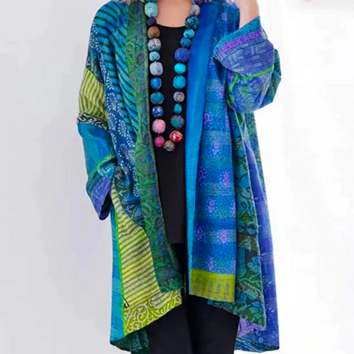Damen Jahrgang Mehrfarbig Strickjacke | Lässig
