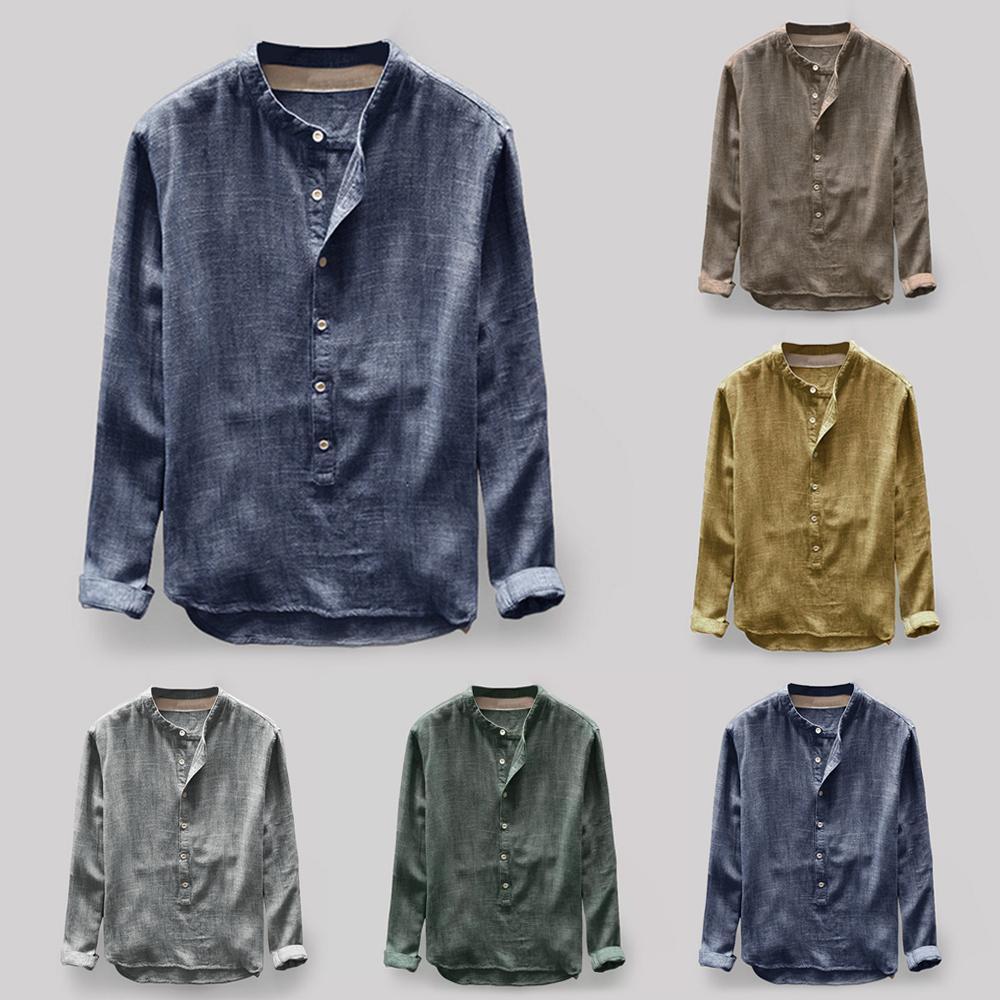 Heartwell | Herren Klassische Henley Hemd | Langarm