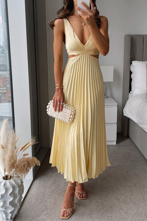 Elegantes Plissee Abendkleid Für Damen | Midi