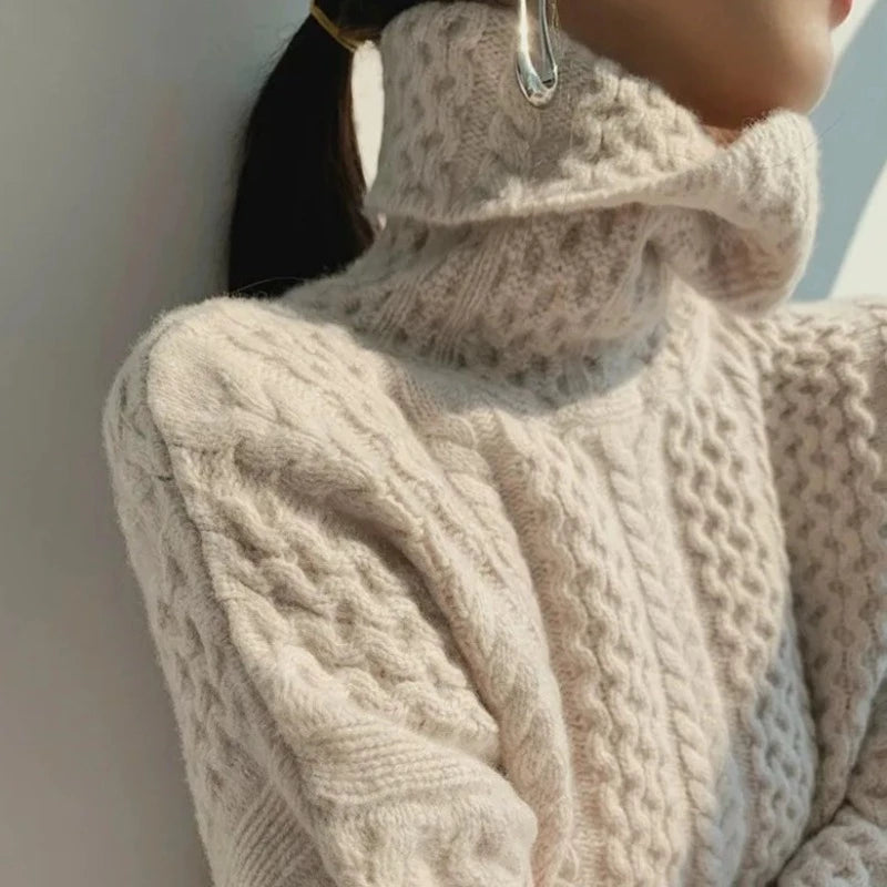 Kuscheliger Damen Pullover | Rollkragen