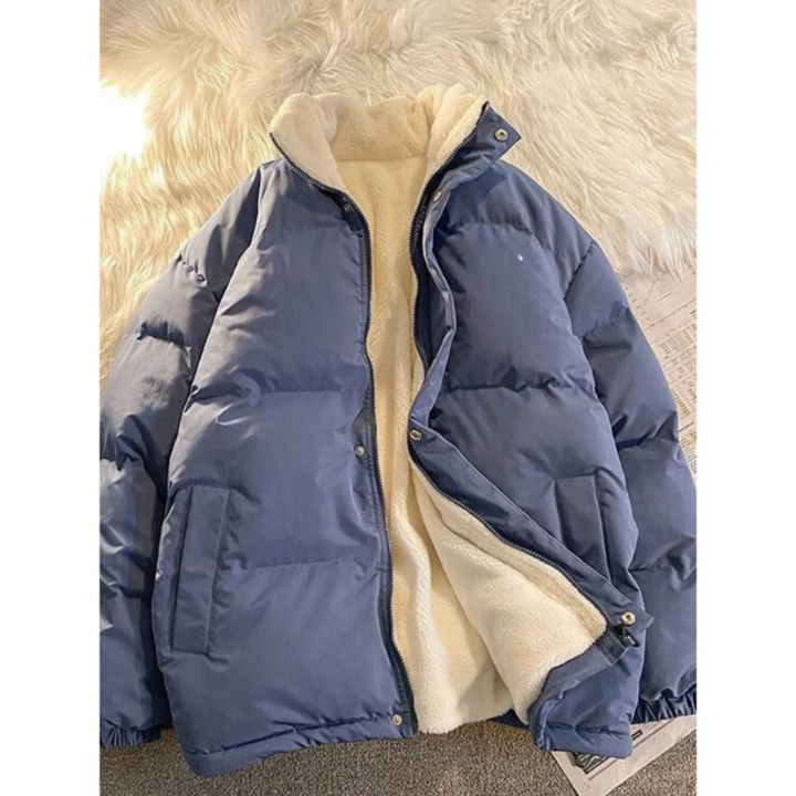 Herren Warme Mock Neck Puffer Jacke | Winter