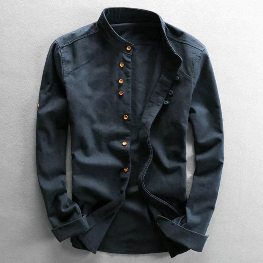 Button Down Hemd Mit Hohem Kragen Für Herren | Klassiker